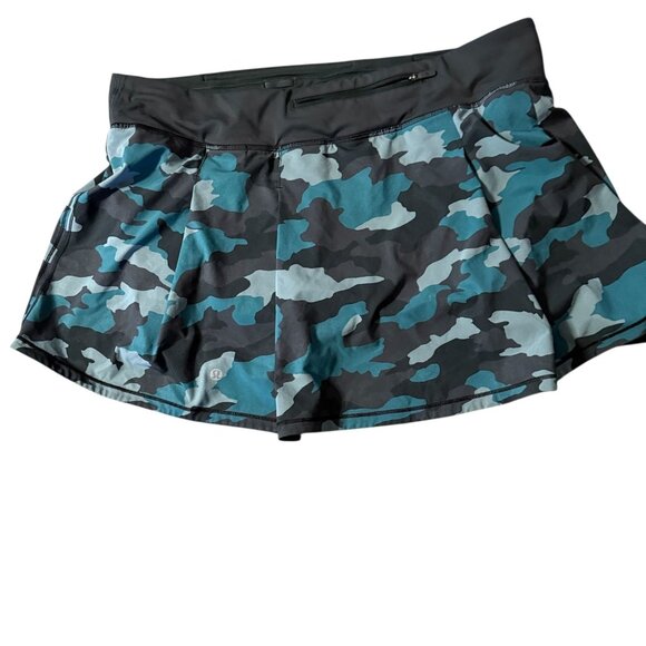Lululemon Pace Riveal Camo Print Skort With Built-In Shorts Size 14 - Picture 3 of 6